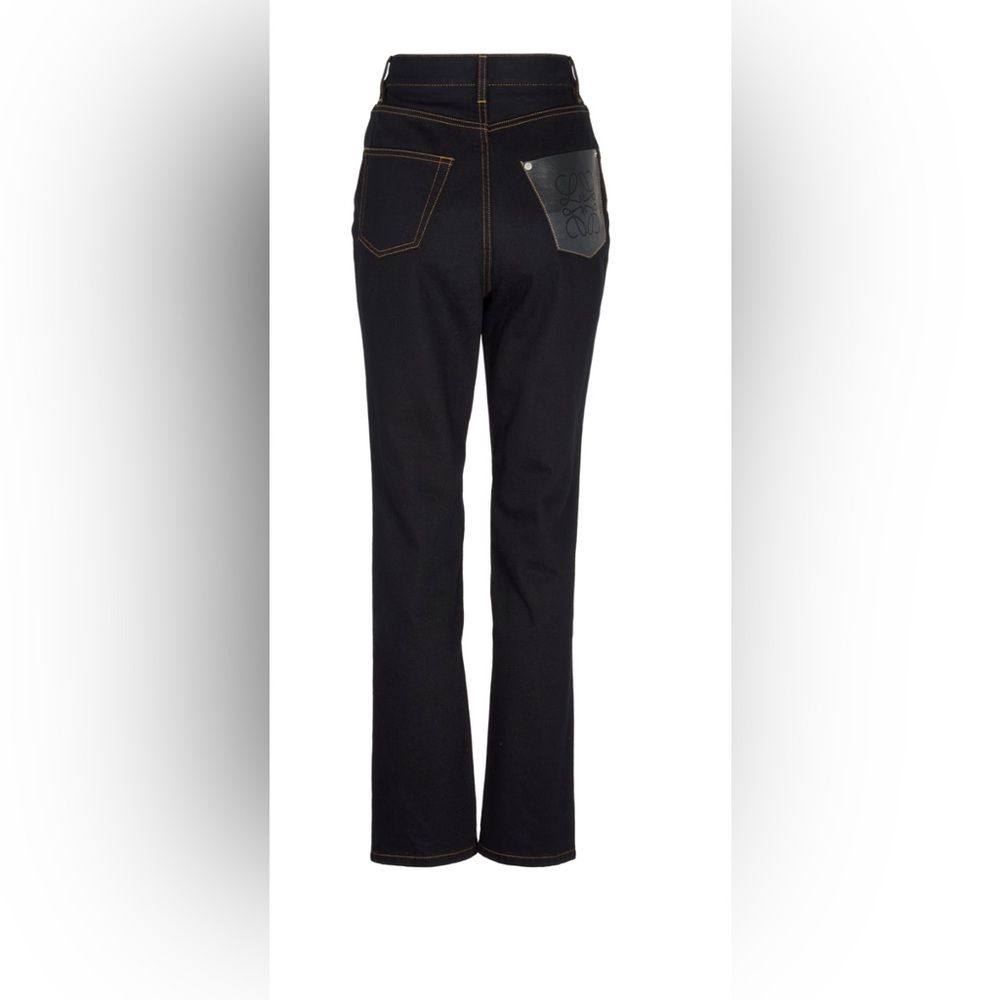 Loewe denim with leather detail